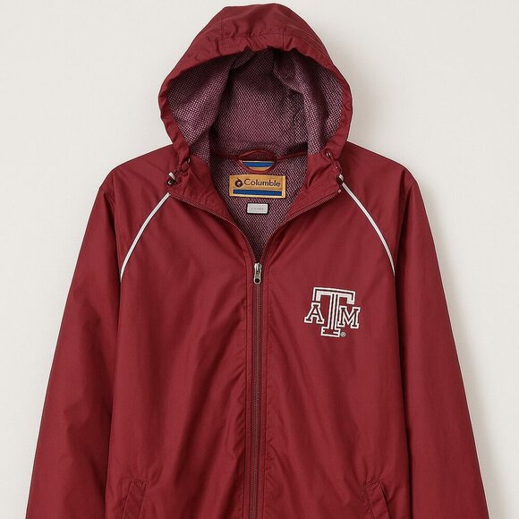 Colosseum Other - VINTAGE!! Texas A&M University  Aggie Zipper Hood Mesh Lined Windbreaker